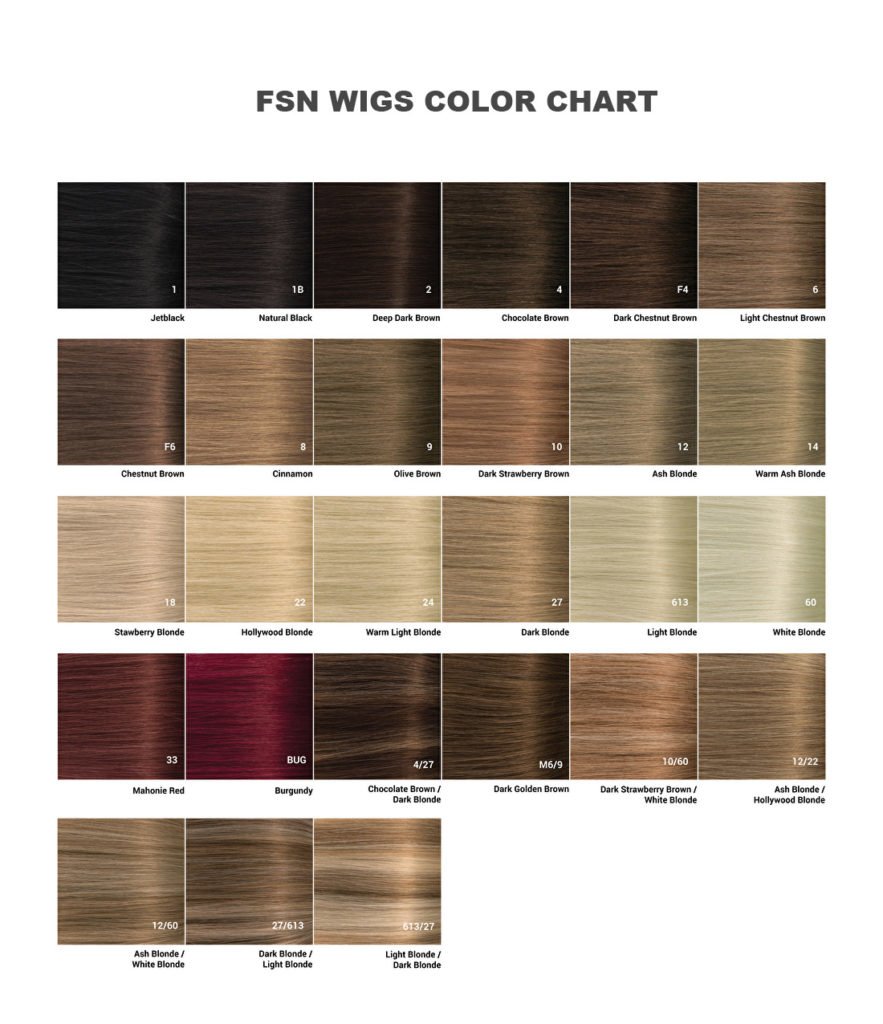 Brazilian Remy Hair Color Chart