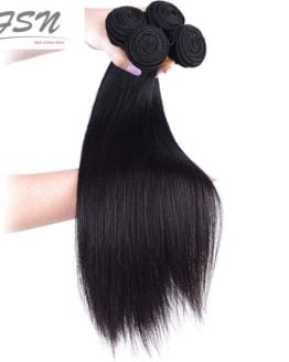 Brazilian straight virgin hair weave