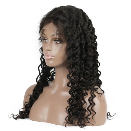 Brazilian Virgin Hair Deep Wave Full Lace Wigs