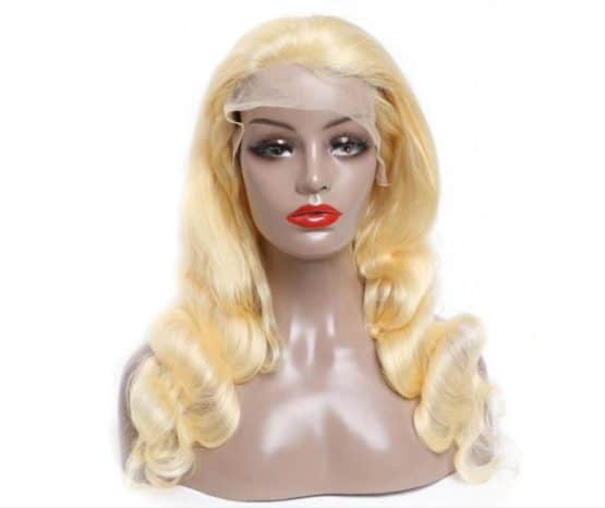 613 Bleach Blonde Brazilian Hair Full lace wigs